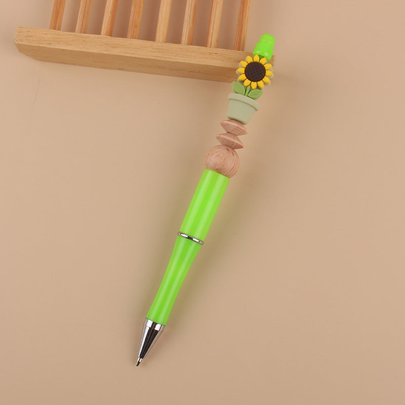 Sunflower Silicone Beaded Pens Handmade Office School Supplies Gift 7