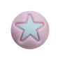 50pcs 15mm Heart Star Silicone Beads Solid Color 21