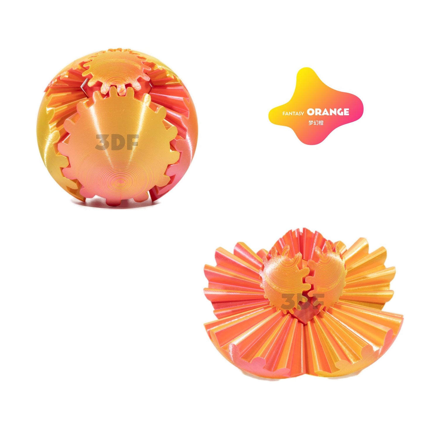 Gear Ball 3D Printed Fidget Toy Articulated Flexible Medium and Large 8