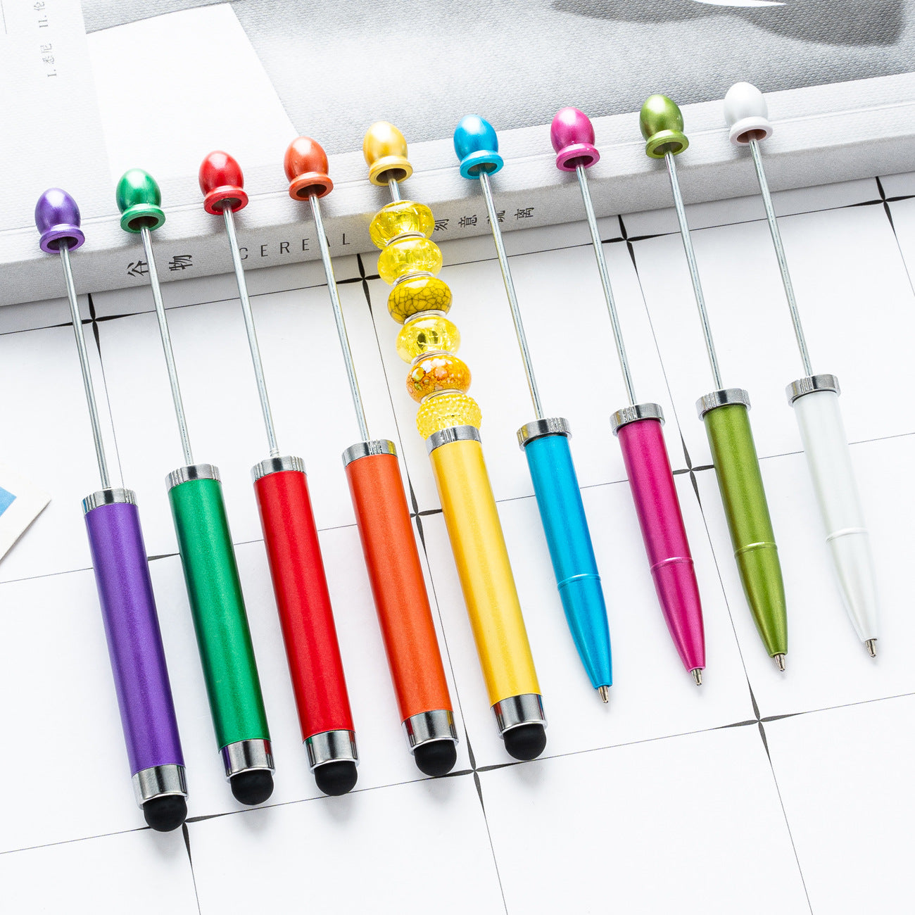 3 In 1 Touch Screen Beadable Ballpoint Pen DIY Craft Supplies
