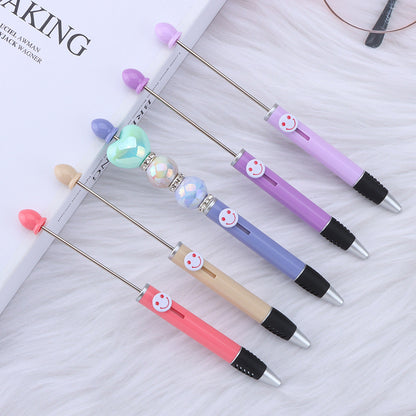 Creative Diy Printable Logo Happy Expression Plastic Beadable Ballpoint Pen 4