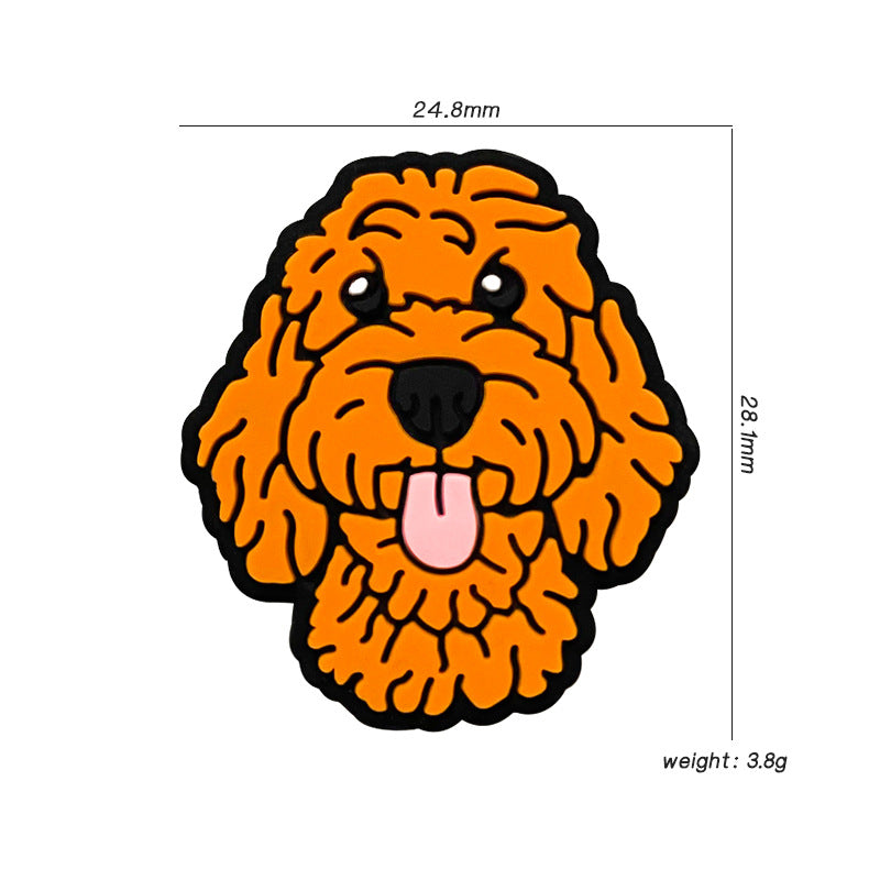 20Pcs Silicone Focal Beads Teddy Dog Face Front Facing 2
