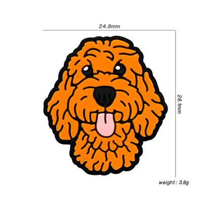 20Pcs Silicone Focal Beads Teddy Dog Face Front Facing 2