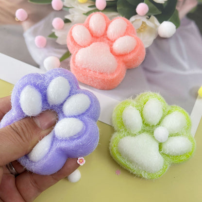 Plush Oversized Cat Paw Squishy Toy Soft Sensory Stress Ball 2 Pack