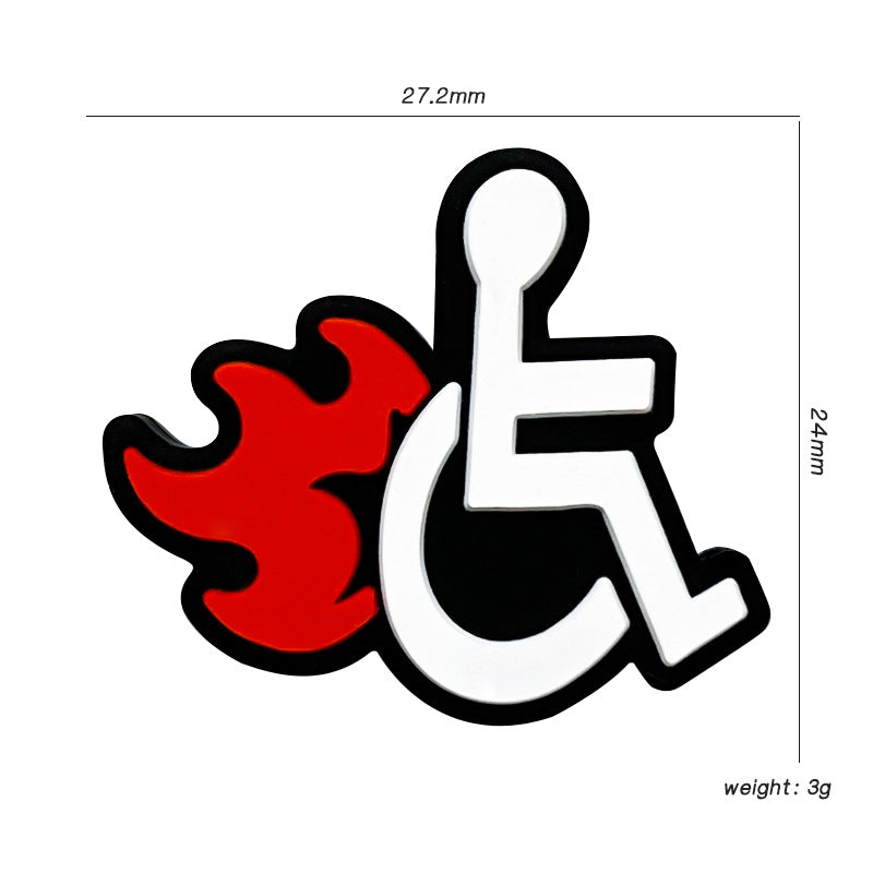 20Pcs Silicone Focal Beads Fire Chair Flame Design 2