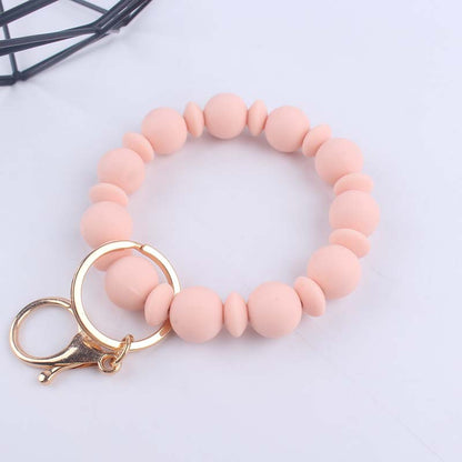 Silicone Bead Wristlet Keychain Loop with Lobster Clasp 6
