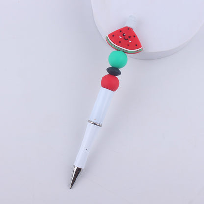Fruit Silicone Beaded Pens Ballpoint Pens Handmade Office School Supplies 7