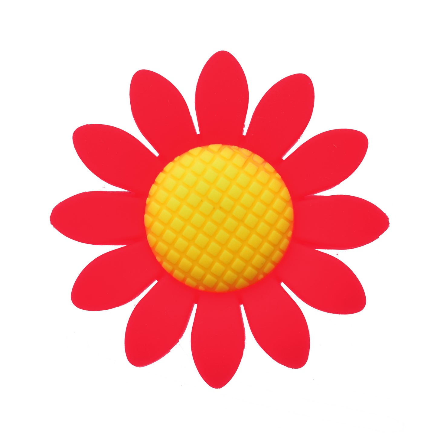 20pcs Silicone Focal Beads Sunflower Flat Design with Center Detail 8