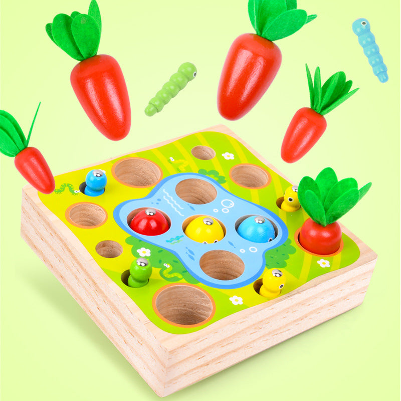 Wooden Happy Farm Montessori Toys Educational Desktop Game 2
