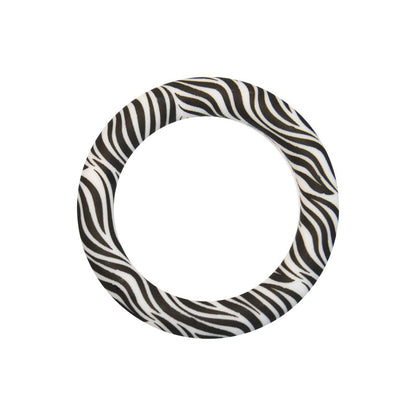 65mm Printed Silicone Beads Rings Multi Color Design 36