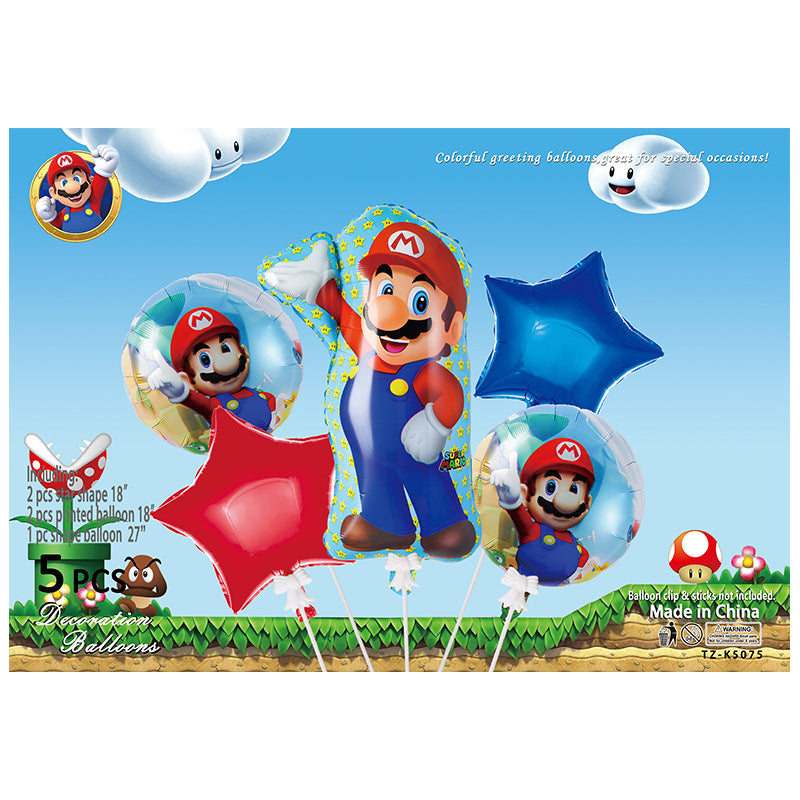 Cartoon Character Foil Balloon Set Kids Party Decoration 2 Sets 9