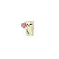 20Pcs Silicone 3D Focal Beads Colored Teddy Bear Holding Flower 6