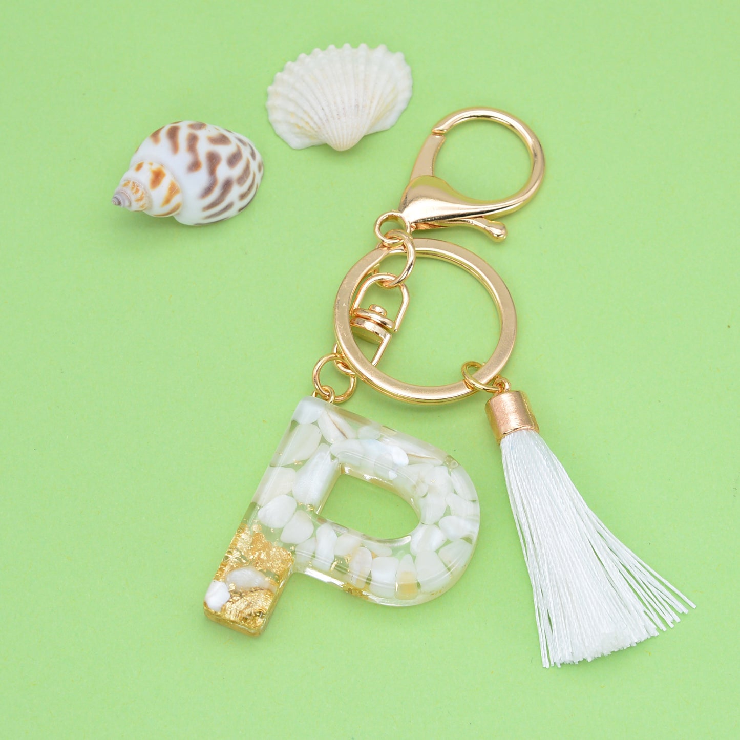 Tassel Letter Keychain A to Z Resin Initial Charm 45