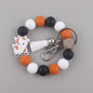 Yak Silicone Bead Wristlet Keychain with Tassel Charm 10