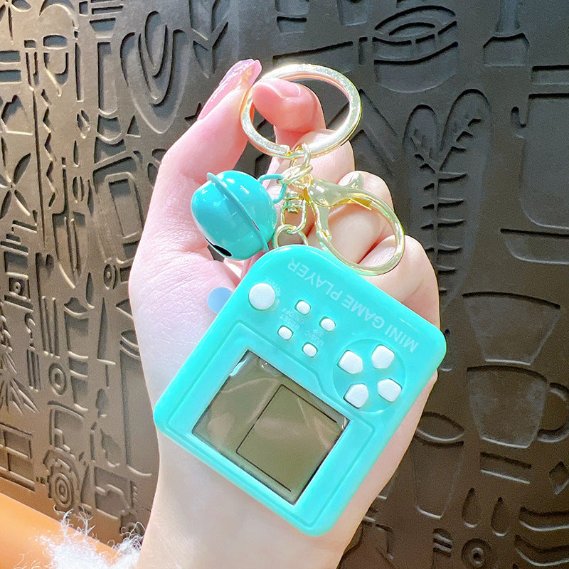 Tetris Game Keychain Electronic Mini Pet Machine Plastic Charm 10