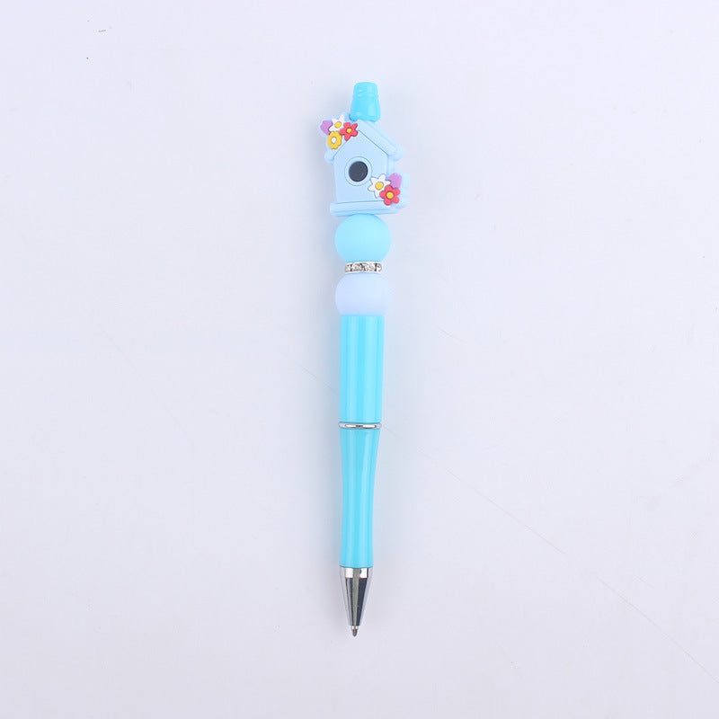 Flower Vase Room Silicone Beaded Pens Colorful Handmade Office Pen 14