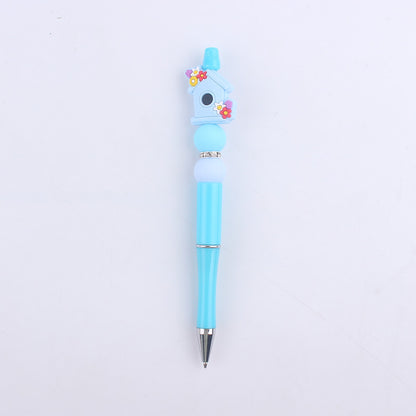 Flower Vase Room Silicone Beaded Pens Colorful Handmade Office Pen 14