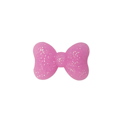 20Pcs Silicone Focal Beads Bow Cross Solid Luminous Design 7
