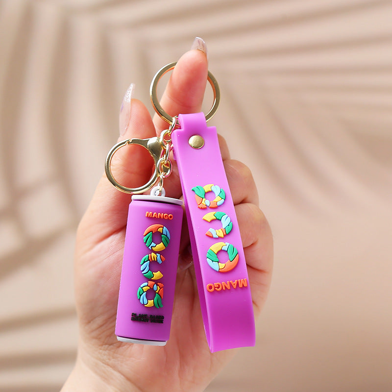 Creative Beverage Bottle PVC Keychain Soft Rubber Charm 4