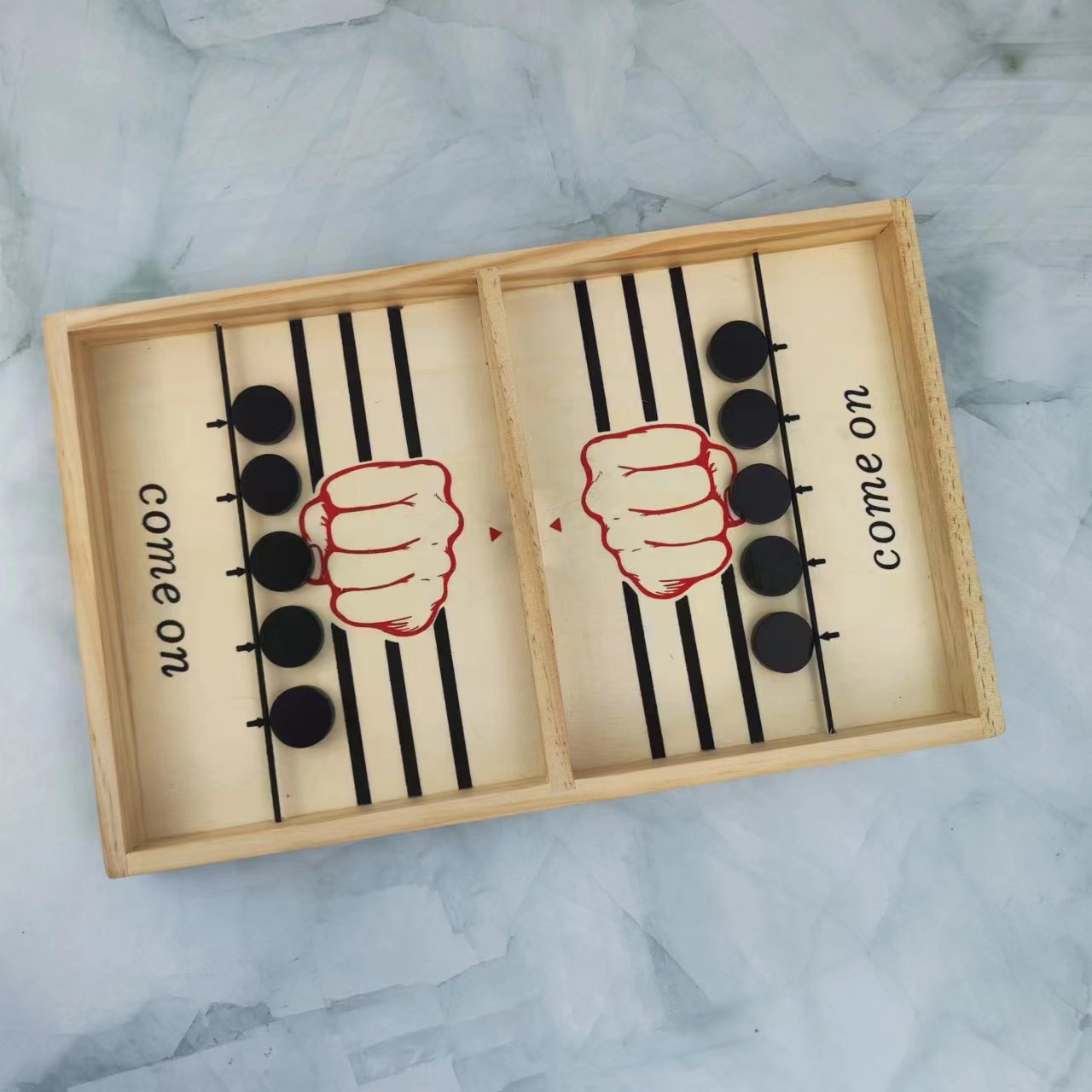 Wooden Double Ejection Chess Educational Toy 2