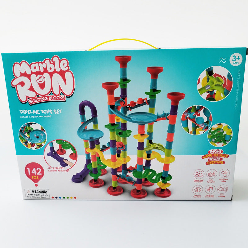 Plastic Marble Run Assembled Three-Dimensional Track Toy 24.5cm 15