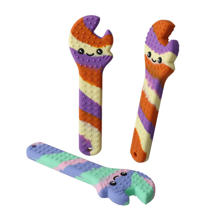 Silicone Baby Teething Toy Large Wrench Shape for Infant 5
