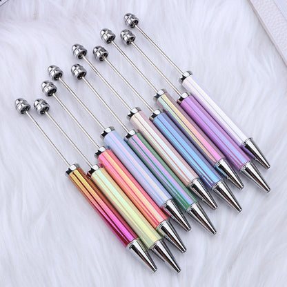 UV Electroplating Rainbow Color Beadable Ballpoint Pens DIY Craft Supplies 4