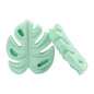 20pcs Silicone Focal Beads Leaf Shape Cutout Design 10