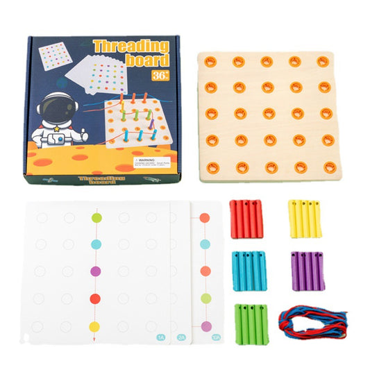 Wooden Montessori Threading Board Toys for Toddlers