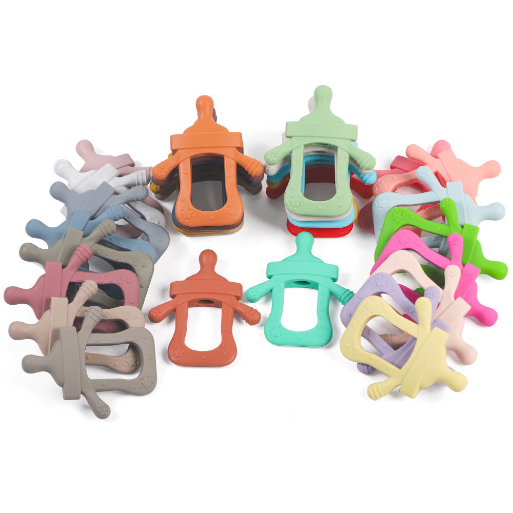 Silicone Baby Teething Toy Bottle Shape for Infant