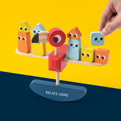 Wooden Flamingo Balance Beam Building Blocks Educational Toy 2
