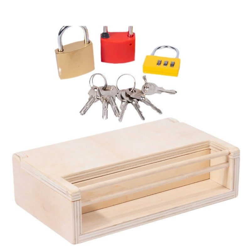 Wooden Unlock Action Training Montessori Toys for Kids