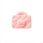 10pcs Silicone Focal Beads Bag Design Quilted Texture 20