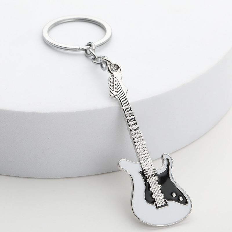 Metal Guitar Keychain Zinc Alloy Music Charm Accessory 2