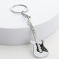Metal Guitar Keychain Zinc Alloy Music Charm Accessory 2