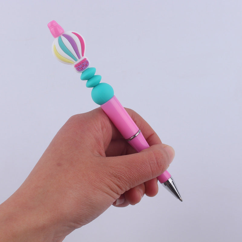Hot Air Balloon Silicone Beaded Pens Handmade Office School Supplies 4