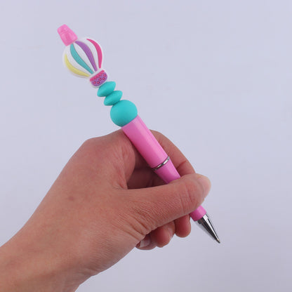 Hot Air Balloon Silicone Beaded Pens Handmade Office School Supplies 4