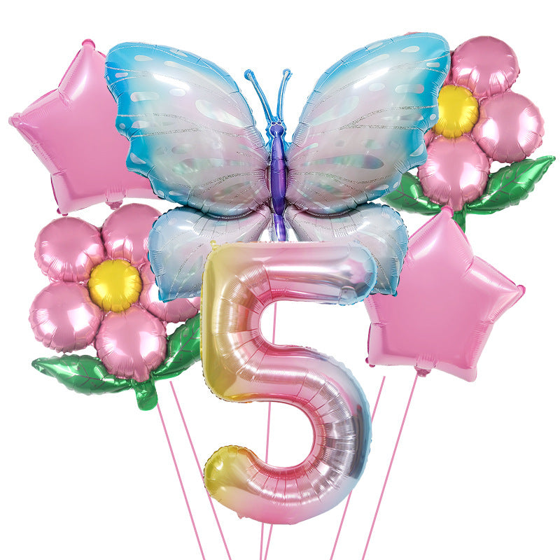Butterfly Foil Balloon Set Birthday Party Decoration 40 Inch 25