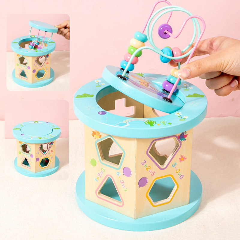 Wooden Treasure Chest Bead Maze Educational Toy for Toddlers 3