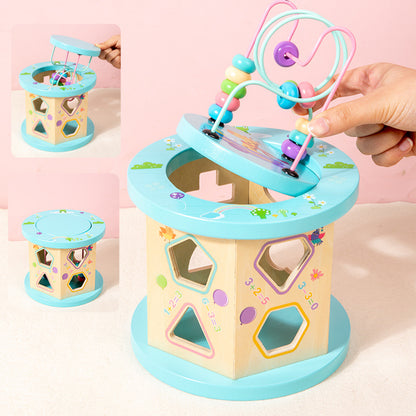 Wooden Treasure Chest Bead Maze Educational Toy for Toddlers 3
