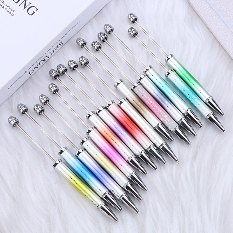 UV Plating Starry Sky Sequins Gradient Beadable Ballpoint Pens DIY Craft Supplies 3