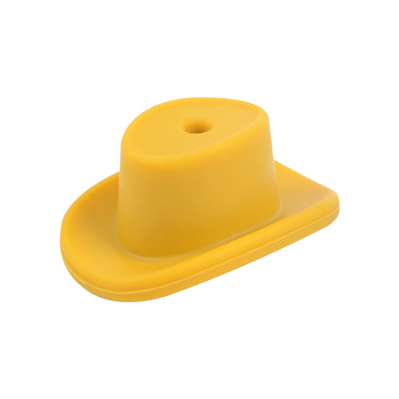20pcs Silicone Focal Beads Cowboy Hat Shape Flat Design 9