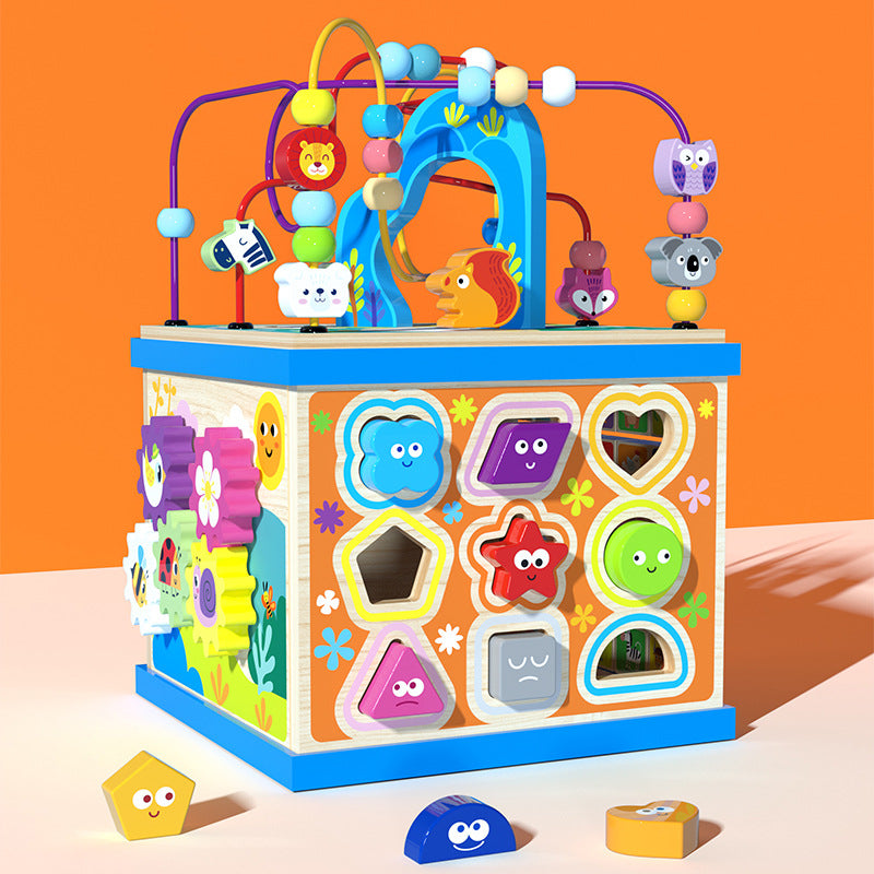 Wooden Bead Maze Treasure Chest Educational Toy for Toddlers 4