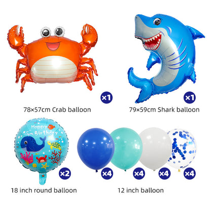 Marine Animal Foil Balloon Set Birthday Party Decoration 20pcs 2