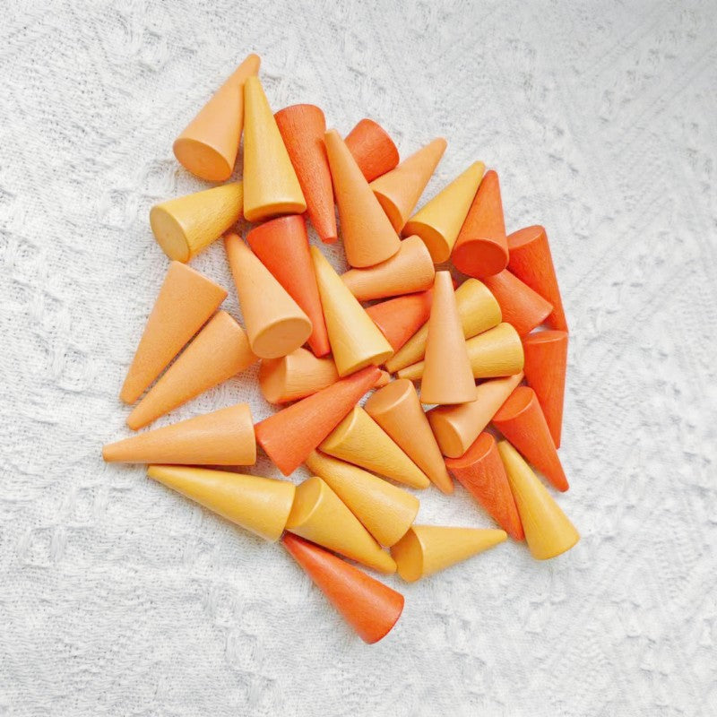 Small Beech Wood Building Blocks Educational Toy 36pcs 18