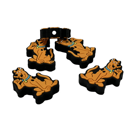 Silicone Focal Beads Brown Dog Character Side Profile