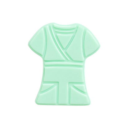 10pcs Silicone Focal Beads Cloth Shirt Shape with Belt Detail 8