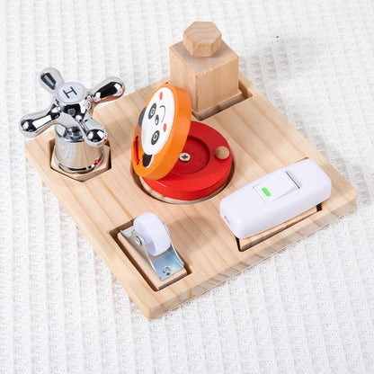 Wooden Shape Pairing Montessori Toys Busy Board for Kids 4