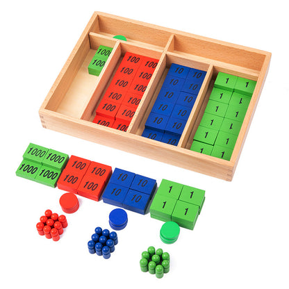Wooden Montessori Toys Counting Blocks Educational Toy 29x21cm 4