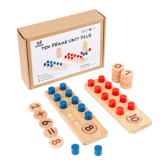 Wooden Ten-Lattice Array Arithmetic Montessori Toys for Kids